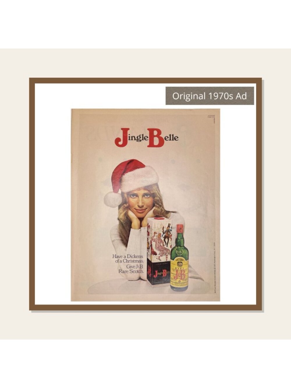 J&B Rare Scotch Jingle Belle Vintage Print Ad 1971 New York NY u Original